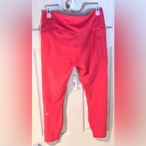 Fabletics PureLuxe Vibrant Coral Women's Leggings Size Large - Picture 3 of 4